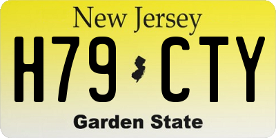 NJ license plate H79CTY