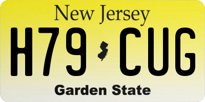 NJ license plate H79CUG