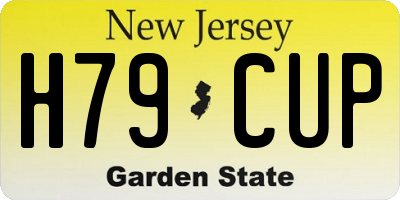 NJ license plate H79CUP
