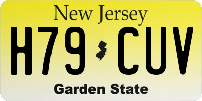 NJ license plate H79CUV