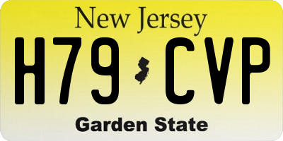 NJ license plate H79CVP