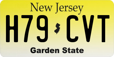 NJ license plate H79CVT