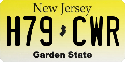 NJ license plate H79CWR