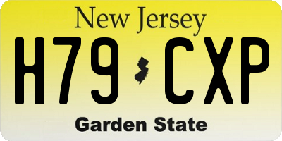NJ license plate H79CXP