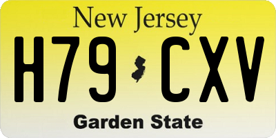 NJ license plate H79CXV