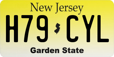 NJ license plate H79CYL