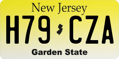 NJ license plate H79CZA