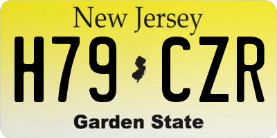 NJ license plate H79CZR