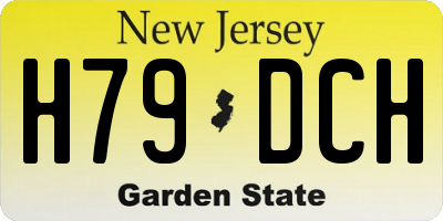 NJ license plate H79DCH