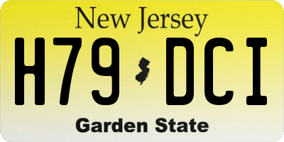 NJ license plate H79DCI