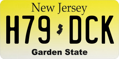 NJ license plate H79DCK