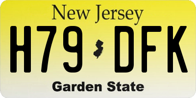 NJ license plate H79DFK