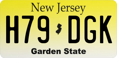NJ license plate H79DGK