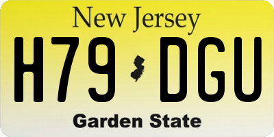 NJ license plate H79DGU