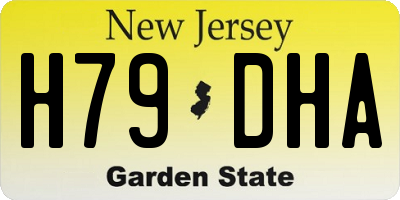 NJ license plate H79DHA