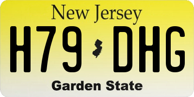 NJ license plate H79DHG
