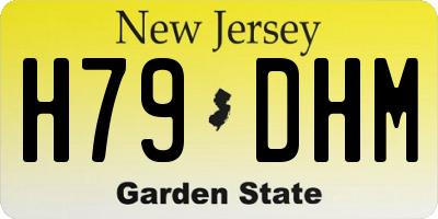 NJ license plate H79DHM
