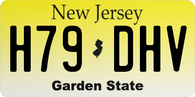 NJ license plate H79DHV
