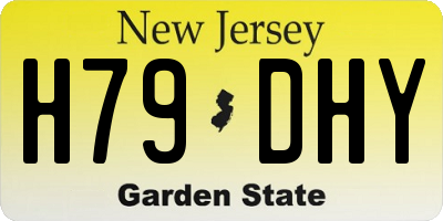 NJ license plate H79DHY