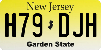 NJ license plate H79DJH