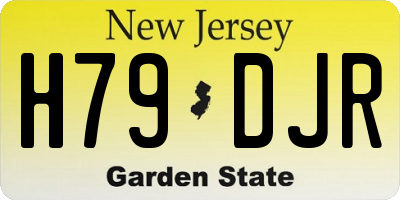 NJ license plate H79DJR