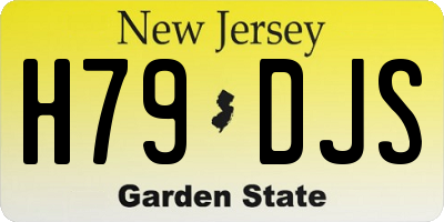 NJ license plate H79DJS