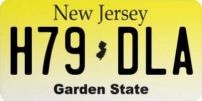 NJ license plate H79DLA