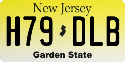 NJ license plate H79DLB