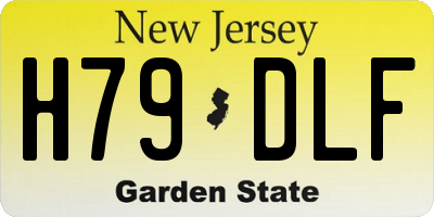 NJ license plate H79DLF