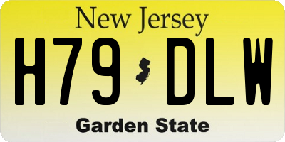 NJ license plate H79DLW