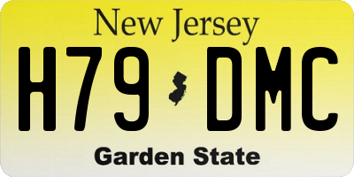 NJ license plate H79DMC