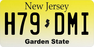NJ license plate H79DMI