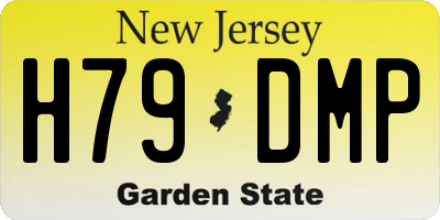 NJ license plate H79DMP