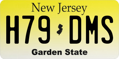 NJ license plate H79DMS
