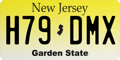 NJ license plate H79DMX