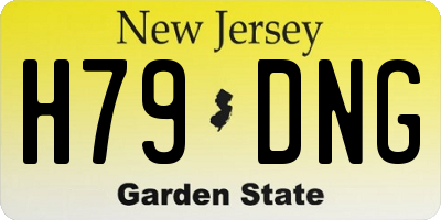 NJ license plate H79DNG