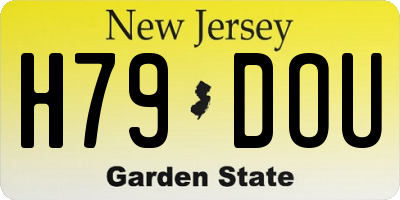 NJ license plate H79DOU