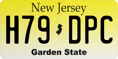 NJ license plate H79DPC