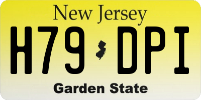 NJ license plate H79DPI