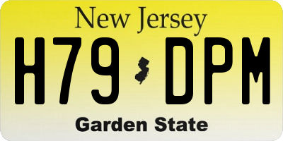 NJ license plate H79DPM