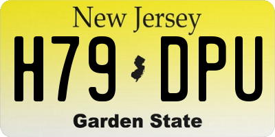 NJ license plate H79DPU