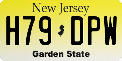 NJ license plate H79DPW