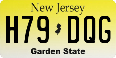 NJ license plate H79DQG