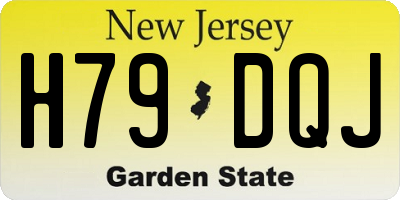 NJ license plate H79DQJ