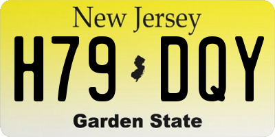 NJ license plate H79DQY