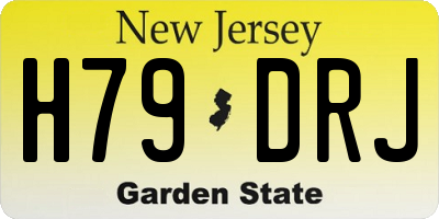 NJ license plate H79DRJ