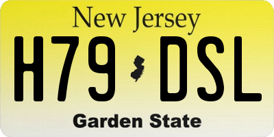 NJ license plate H79DSL