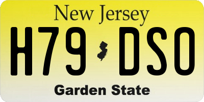 NJ license plate H79DSO