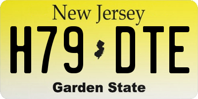 NJ license plate H79DTE
