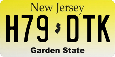 NJ license plate H79DTK